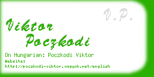 viktor poczkodi business card